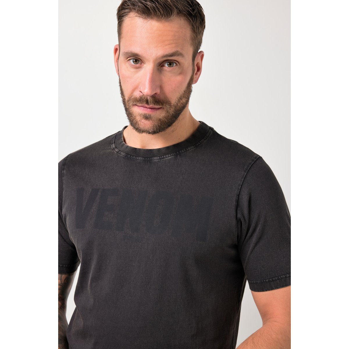 T-shirt, imprimé et manches courtes noir, JP1880