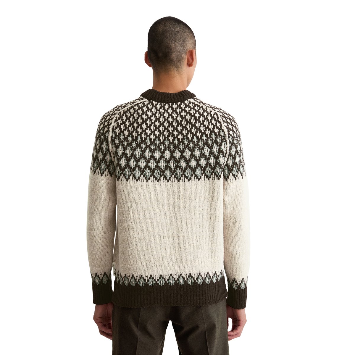 Pull norvégien regular en doux mélange de laine vierge marron clair, MARC O'POLO