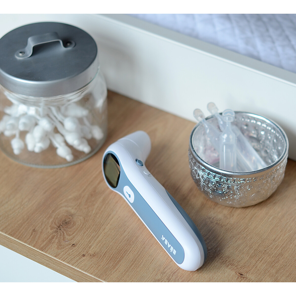 Thermomètre infrarouge auriculaire et frontal blanc/bleu, BEABA