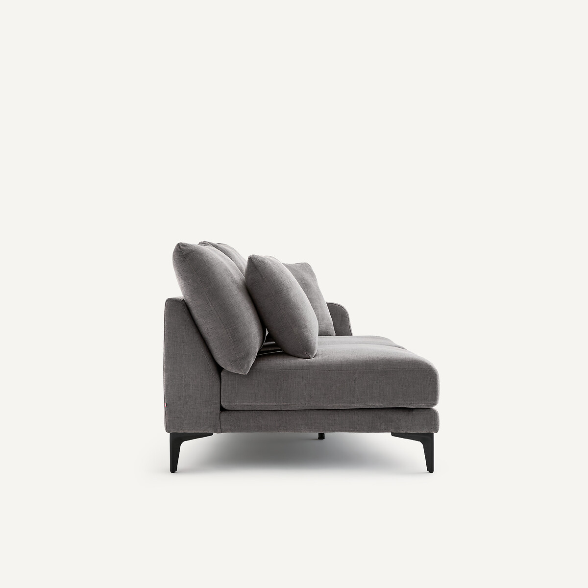 Demi-canapé 3 places en polyester coton, MODERNISTE gris stone, EMMANUEL GALLINA X AM.PM