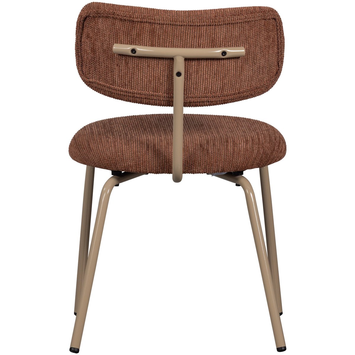 Lot de 2 chaises de table en polyester TRAVIS marron, WOOOD