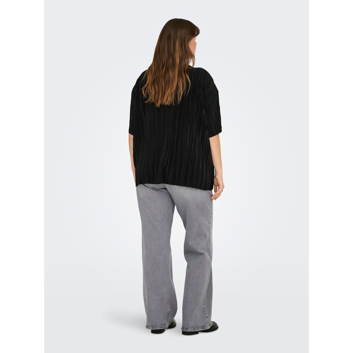 Top Plissé black 1, ONLY CARMAKOMA