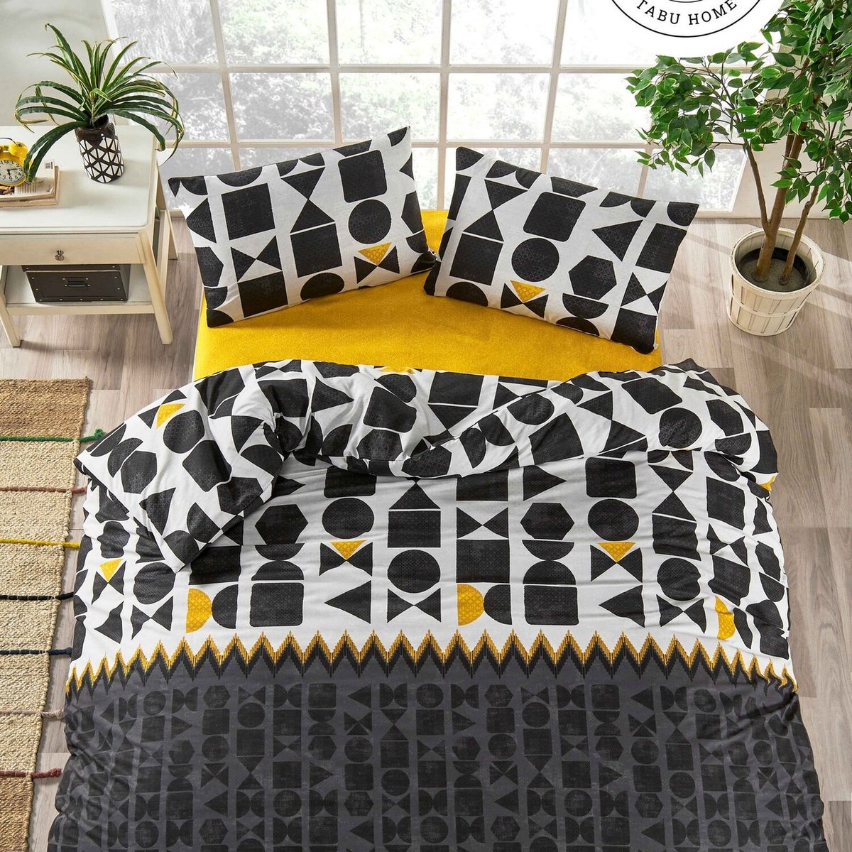 Parure housse de couette coton imprimée, Etnik multicolore, C DESIGN HOME TEXTILE