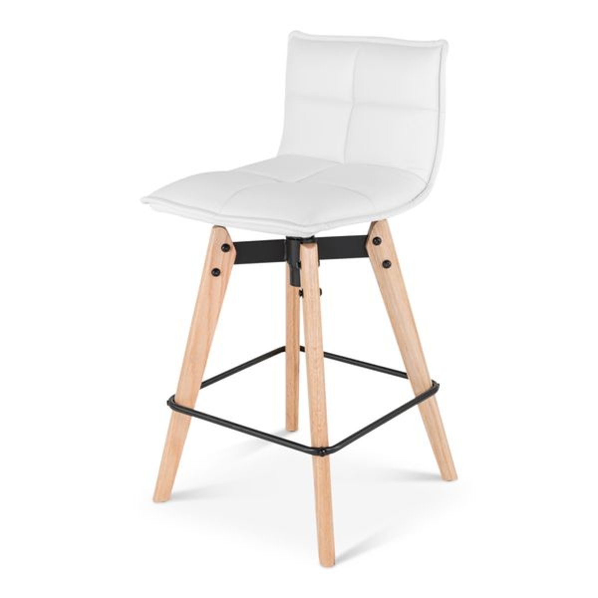 Chaise snack  pieds chêne - agathe blanc, ZAGO