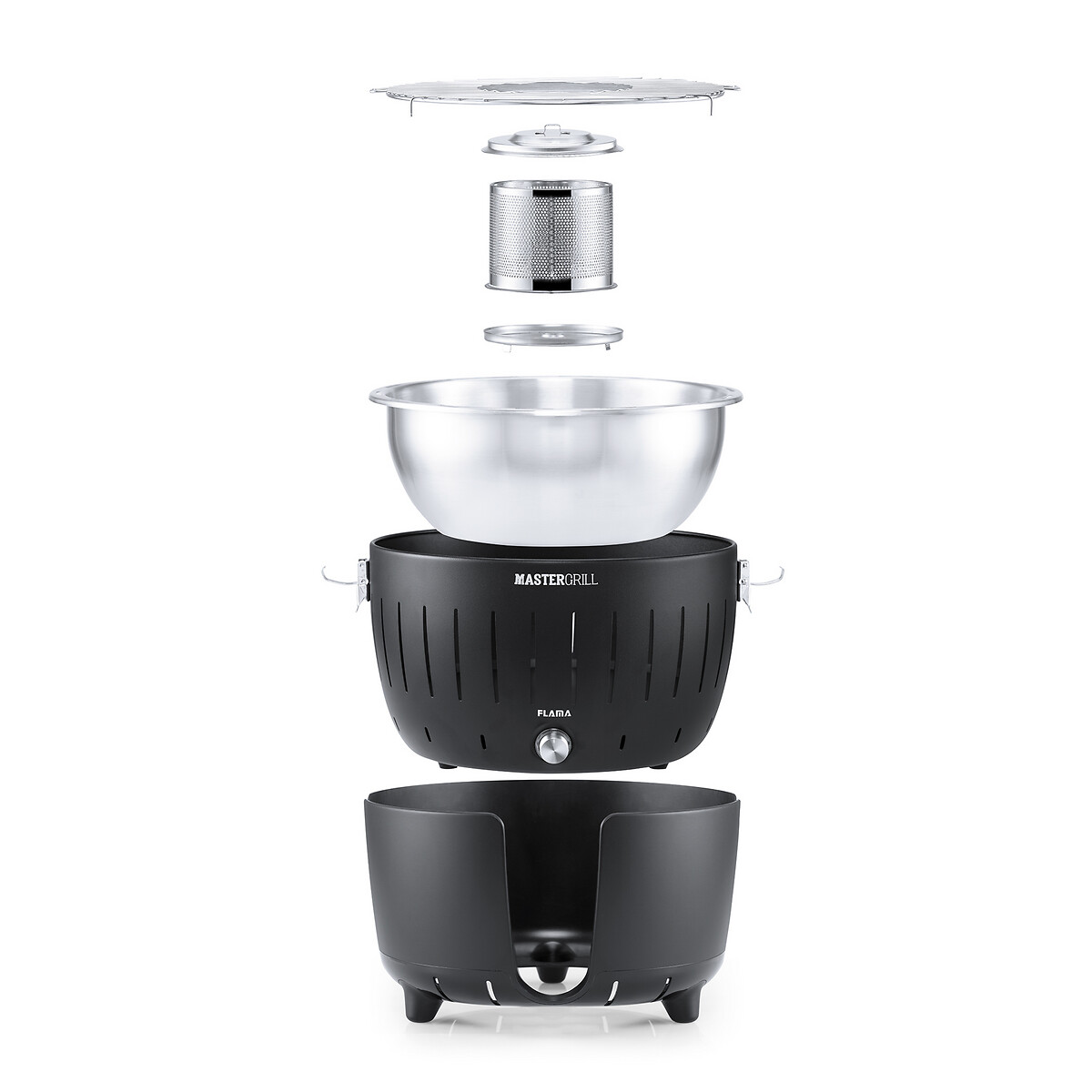 Grelhador barbecue Mastergrill preto, 4005FL, da Flama preto , FLAMA