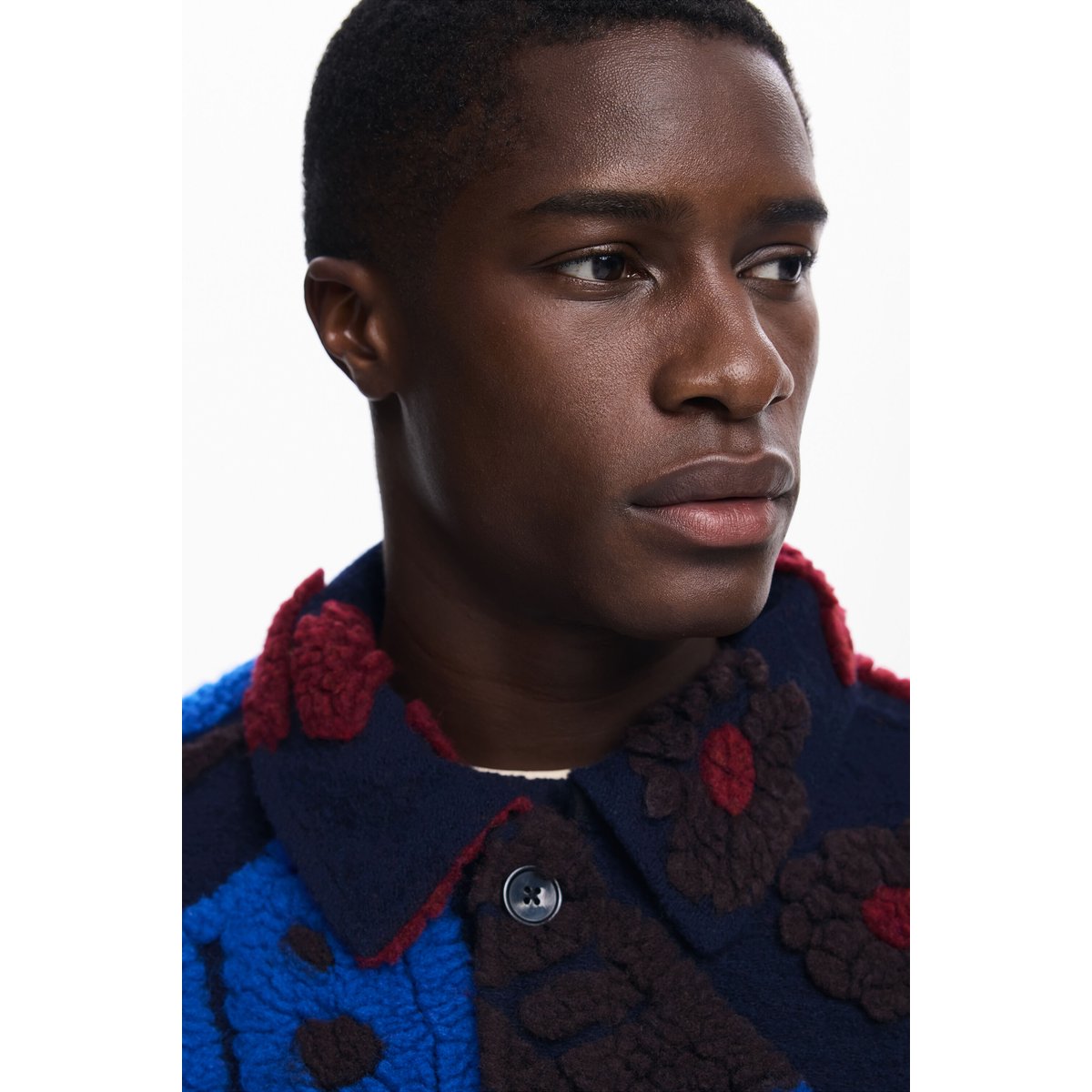 Veste ethnique à reliefs bleu, DESIGUAL