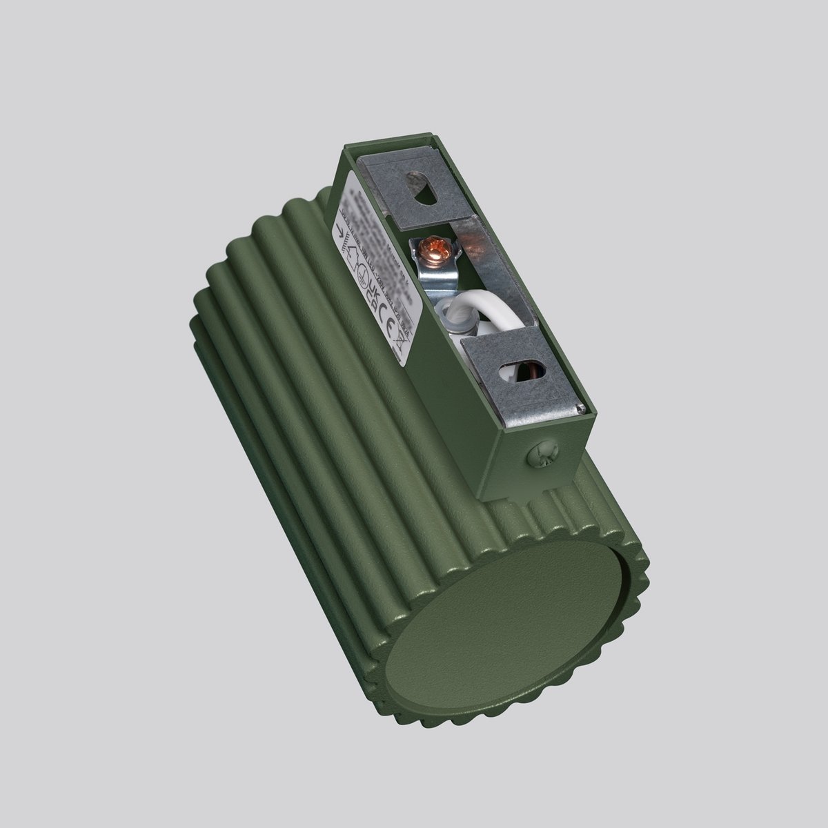 Applique Aluminium Vert Olive GU10 1 Karbon 10 vert, EDEN