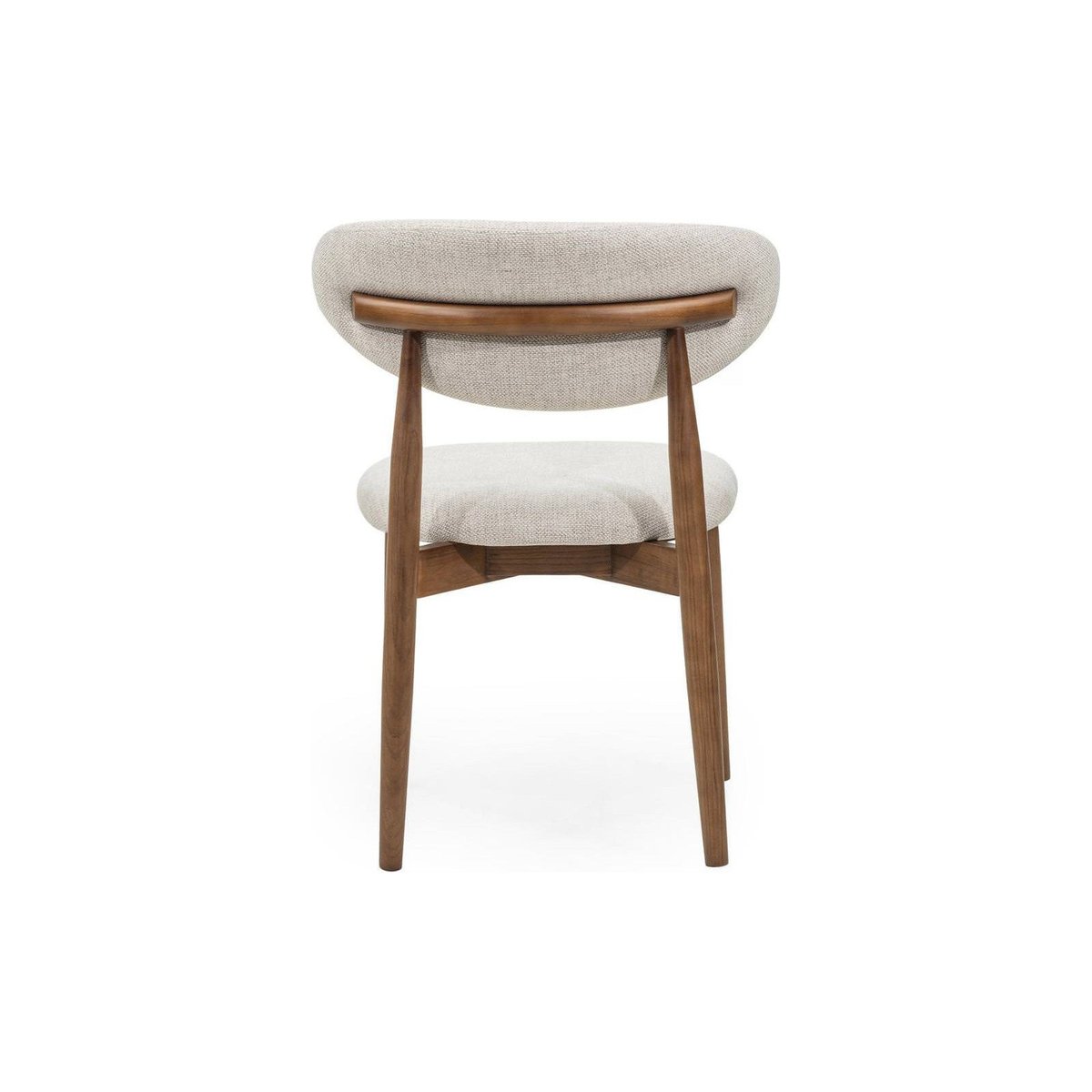 Chaise de salle à manger collection MIRALI beige et bois brun chaleureux, RECOLLECTION