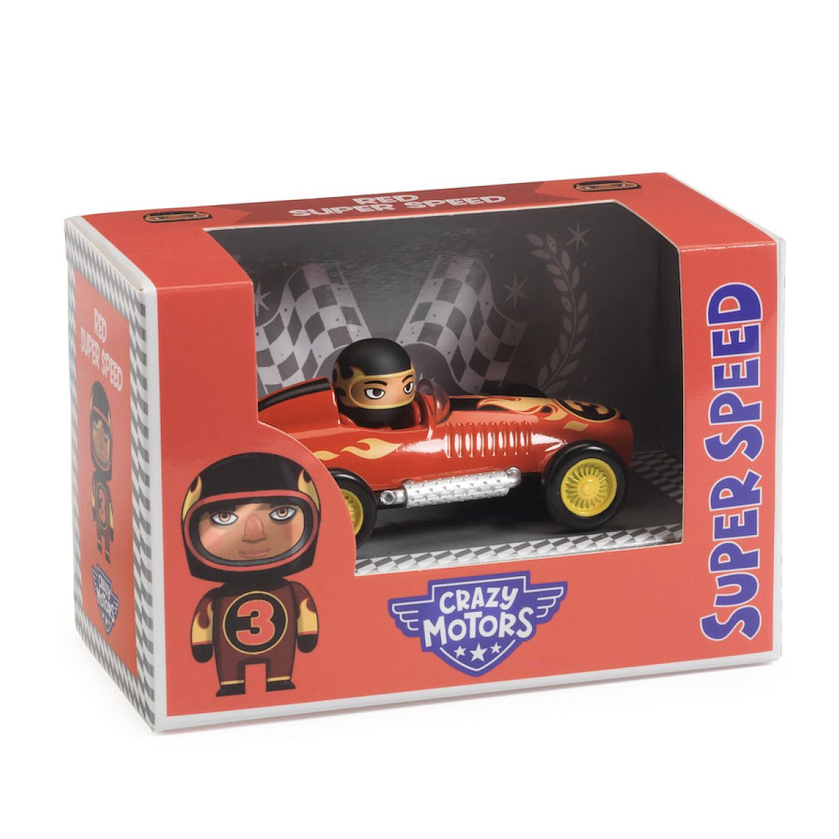 Red Super Speed Crazy Motors - couleur unique, DJECO