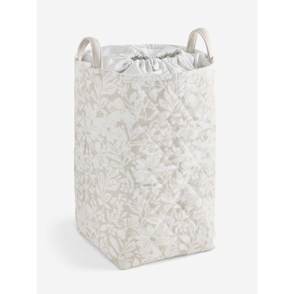 Panier à linge fleurs style rustique naturel, NEXT