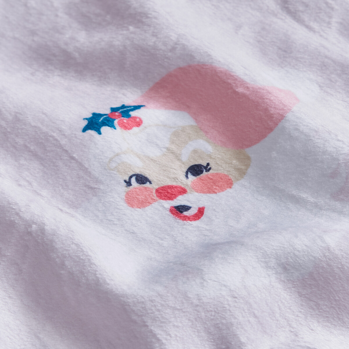 Vintage Christmas Santa Fleece Throw pink, CATHERINE LANSFIELD