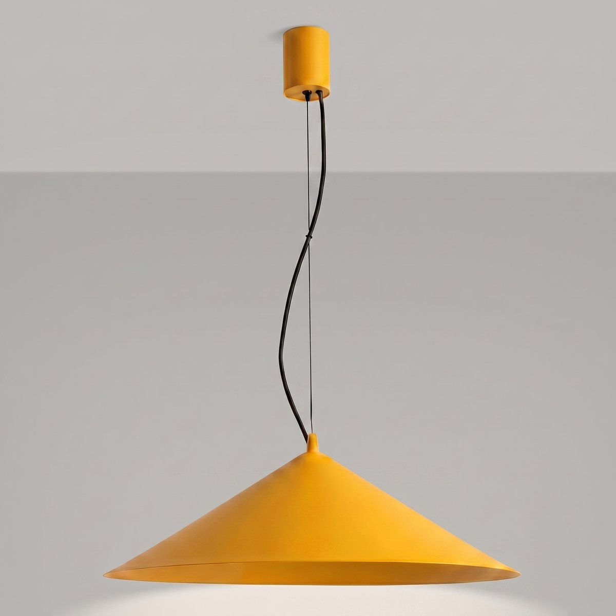 Suspension Acier Jaune LED 1 Fint jaune, EDEN