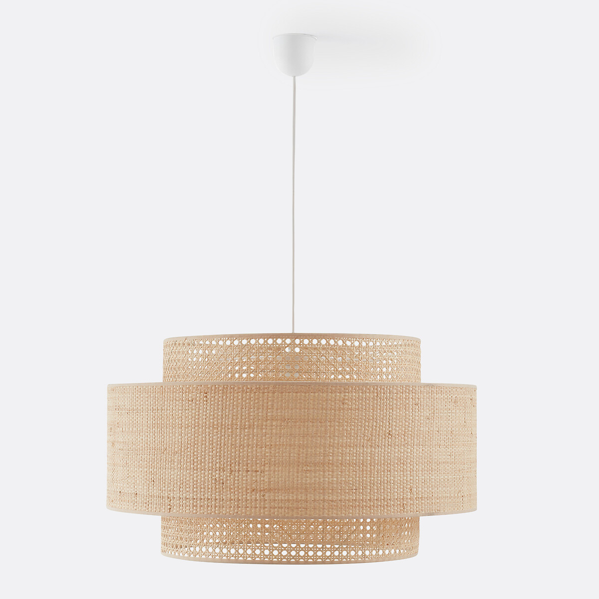 Suspension / Abat-jour double Ø60 cm, Dolkie naturel, LA REDOUTE INTERIEURS