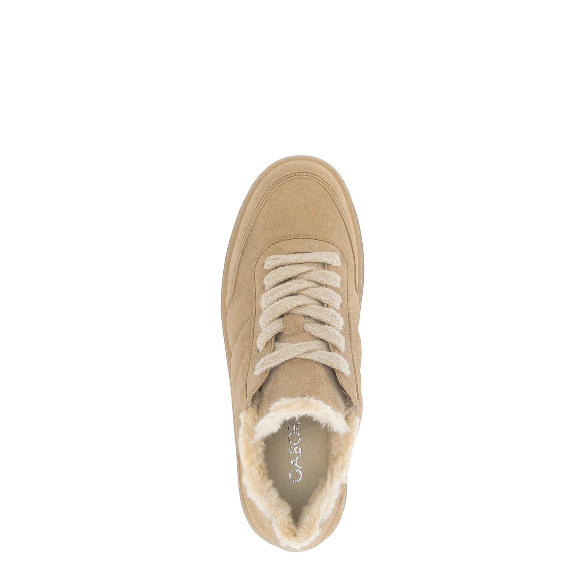 Baskets en cuir à talon compensé beige, GABOR
