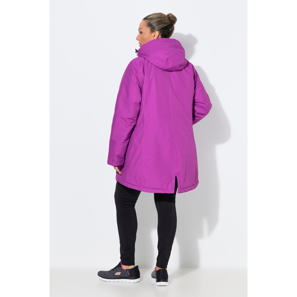 Manteau à capuche, matière déperlante magenta foncé, ULLA POPKEN