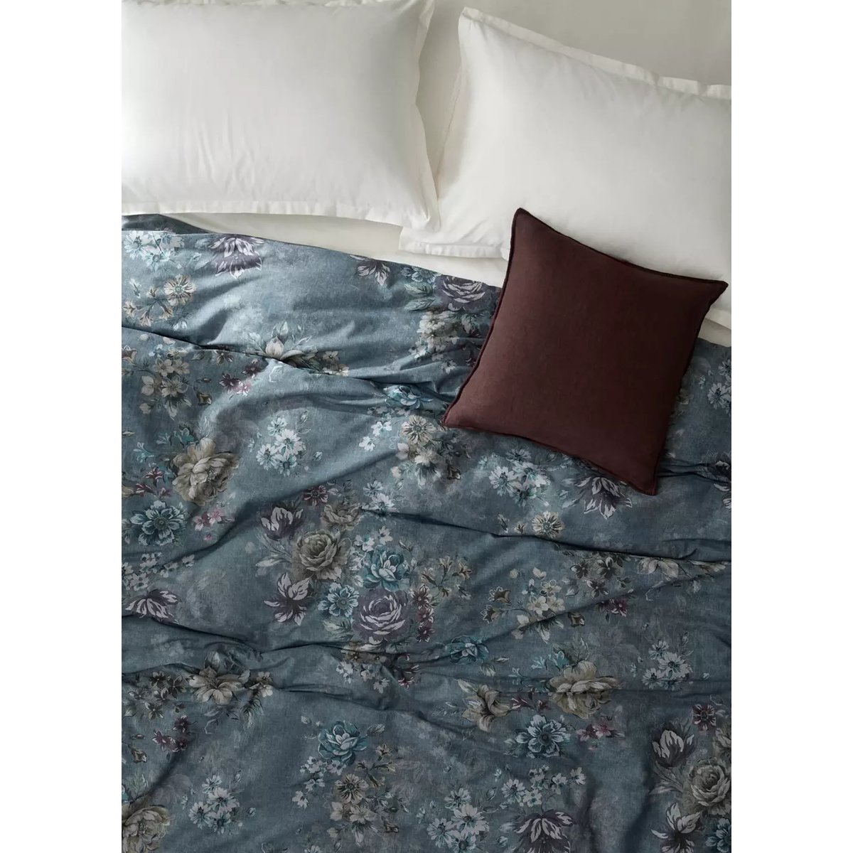 Housse de couette en percale de coton 100 % Lit 180/200 cm vert forêt, MANGO HOME