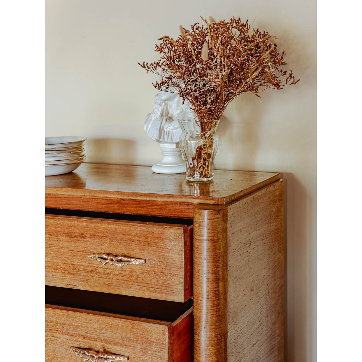 Commode en bois classique art déco Olga N°692 - Bon état bois clair, DEBONGOUT