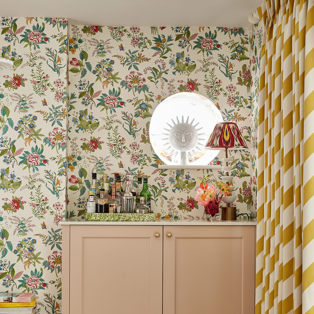Woodland Floral Peridot Ruby Pearl Wallpaper cream, HARLEQUIN X SOPHIE ROBINSON