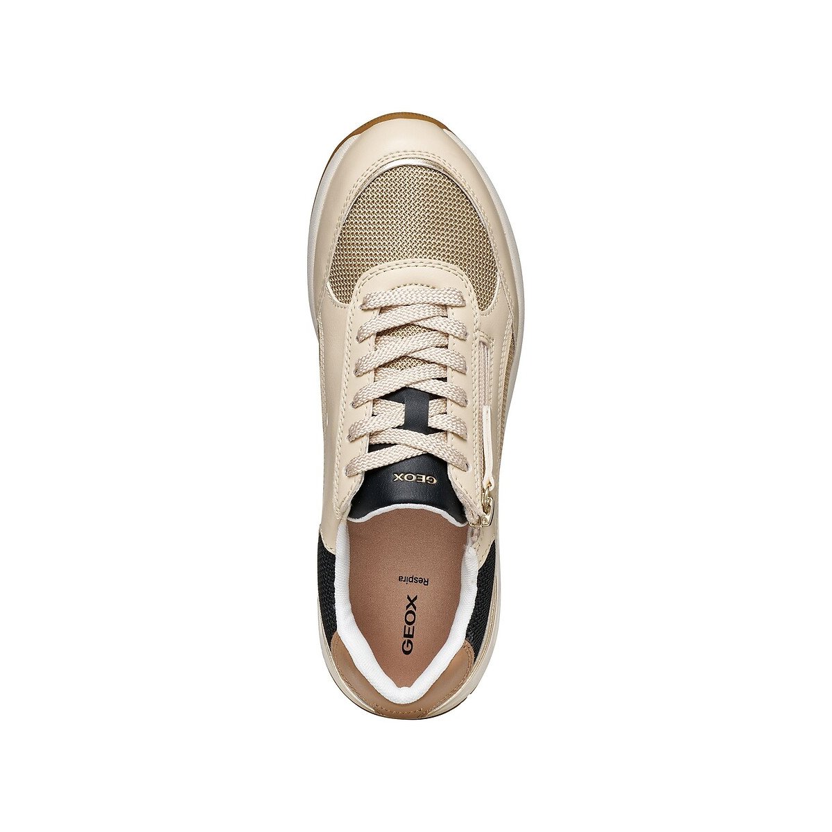 Sneakers traspiranti, BULMYA beige/nero, GEOX