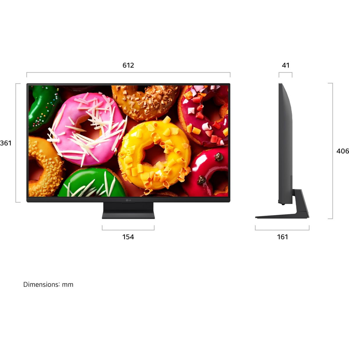 TV LED 27LB70006LA (2026) 27" (69 cm) noir, LG