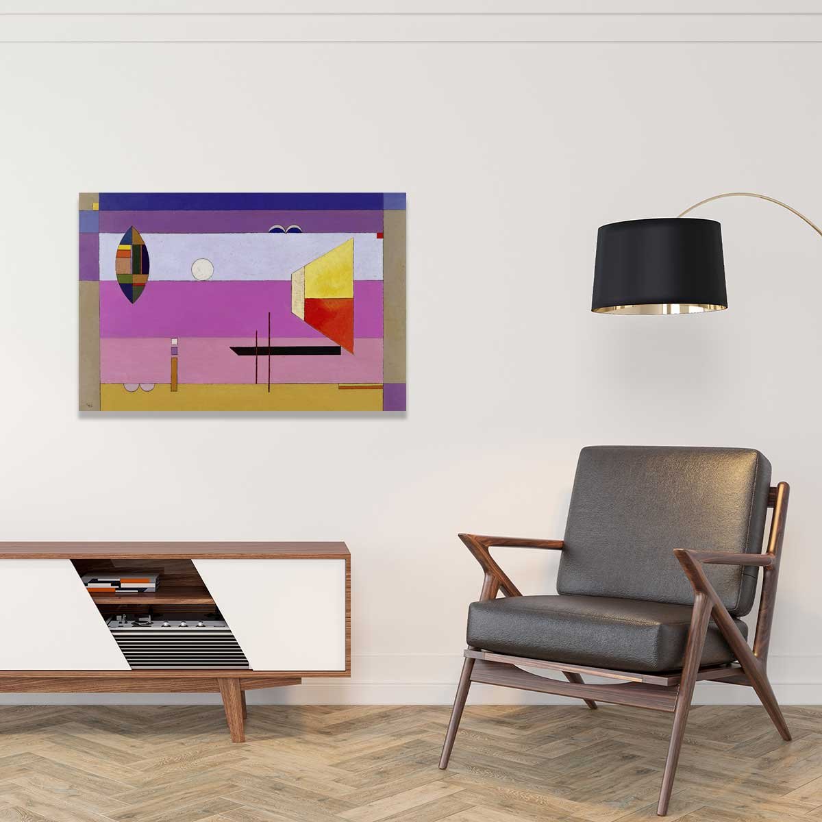Tableau d'art classique Colds Stripes par Kandinsky tableau alu dibond, HEXOA