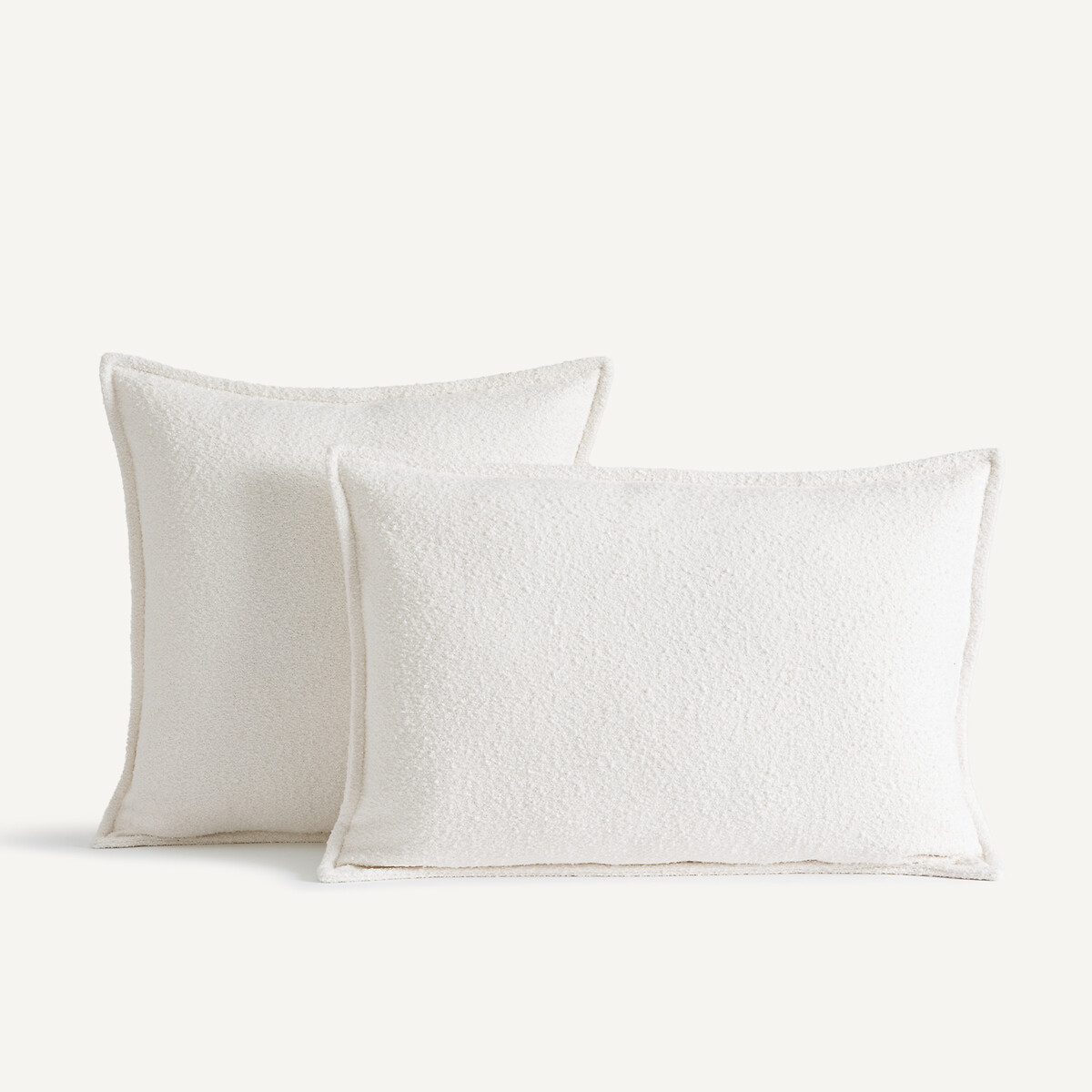 Housse de coussin en bouclette, Belvini blanc ecume, AM.PM