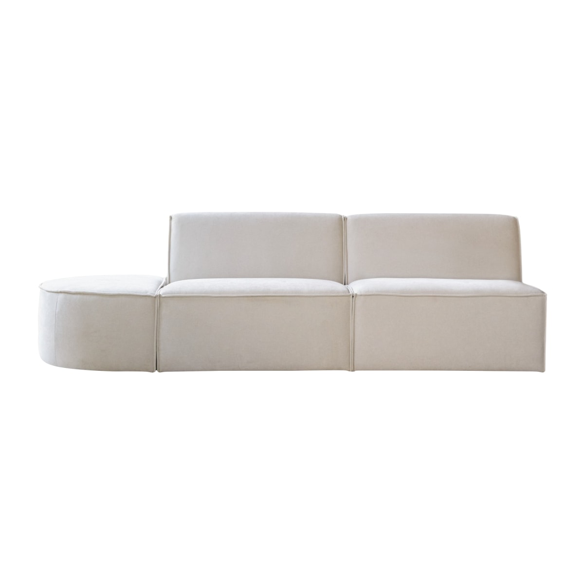 Banquette en Tissu, DARIO beige, TIKAMOON