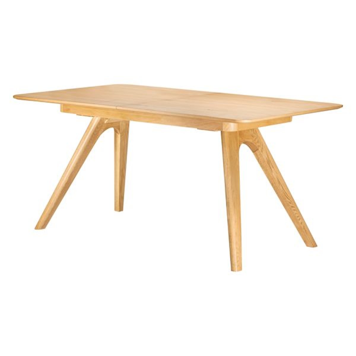 Table repas 160cm allonge intégrée chêne naturel, ZAGO