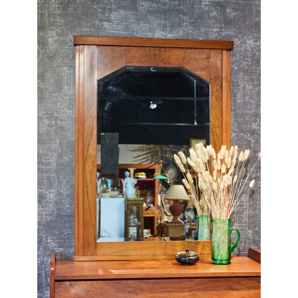 Miroir Art déco en bois Georges N°1227 - Bon état miroir, DEBONGOUT