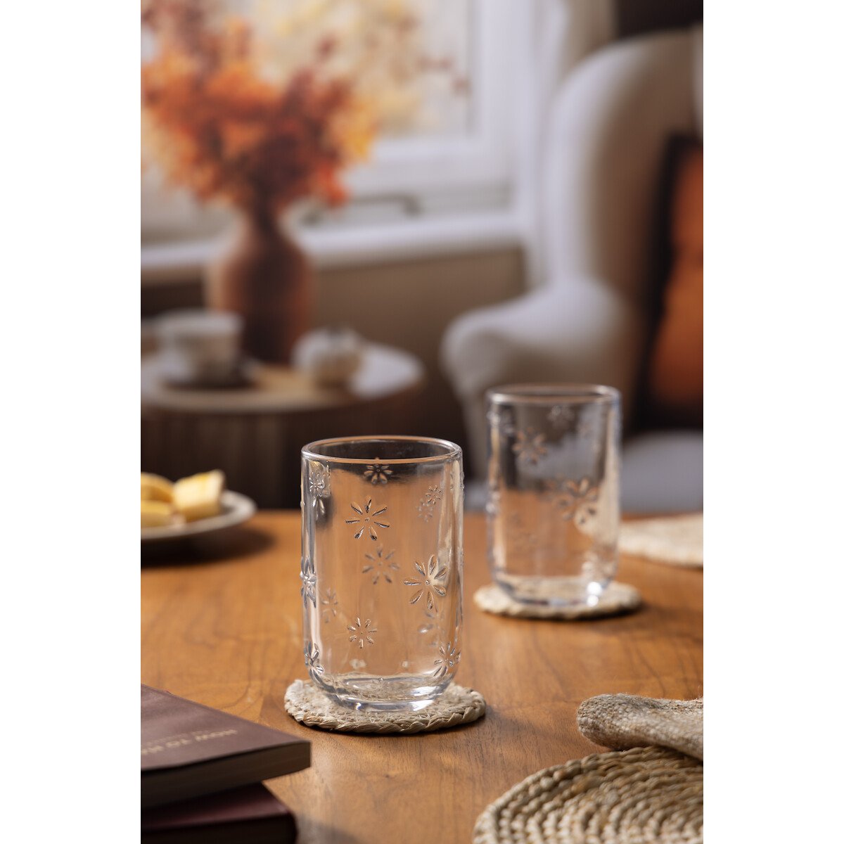 Set of 4 Daisy Hiball Glasses transparent, RAVENHEAD