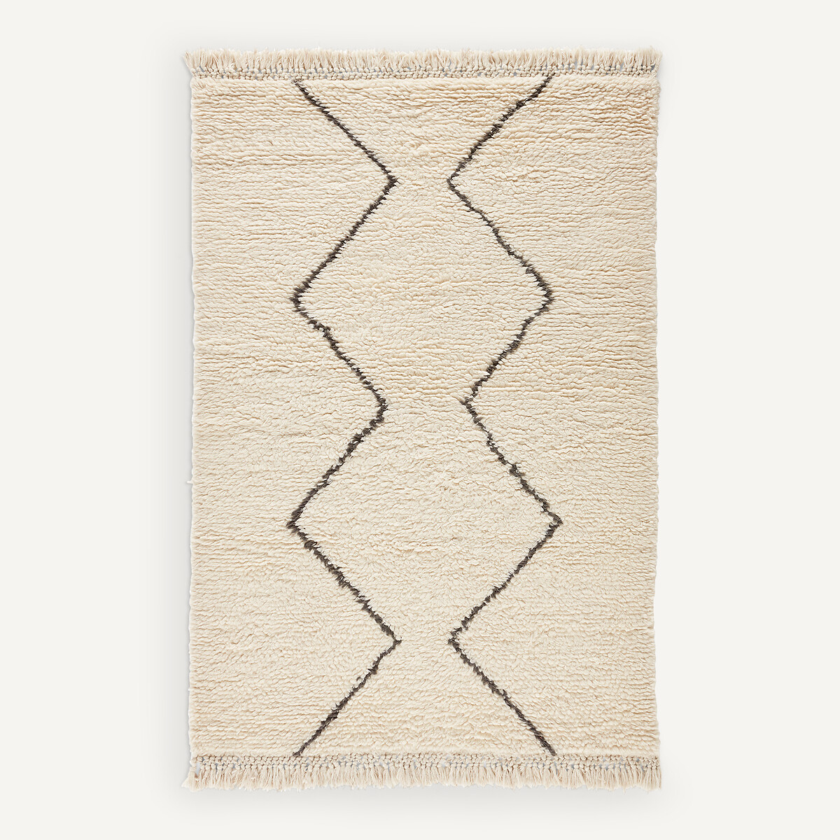 Tapis style berbère en laine, Nyborg ecru/gris éléphant, AM.PM