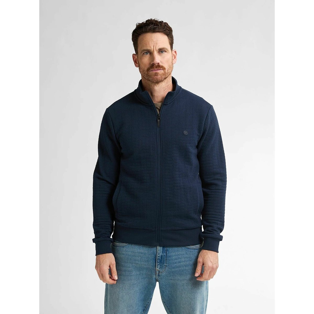 Quarter-Zip Sweatshirt navy blue, PETROL INDUSTRIES