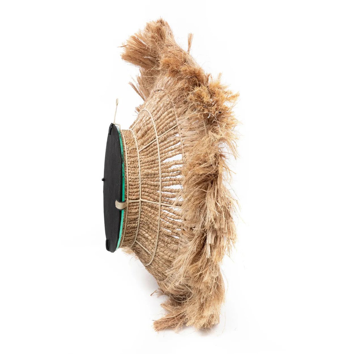 Miroir en herbe d’abaca ABACA SOLOMON beige, BAZAR BIZAR
