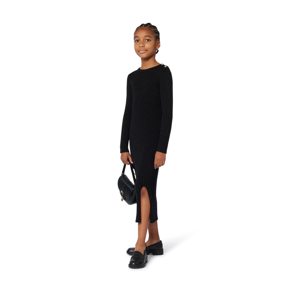 Robe longue en tricot black, MICHAEL KORS