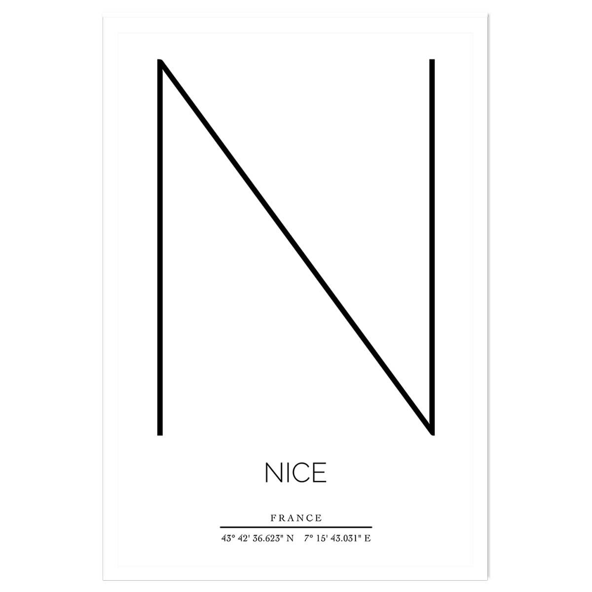 Poster n nice affiche seule, HEXOA
