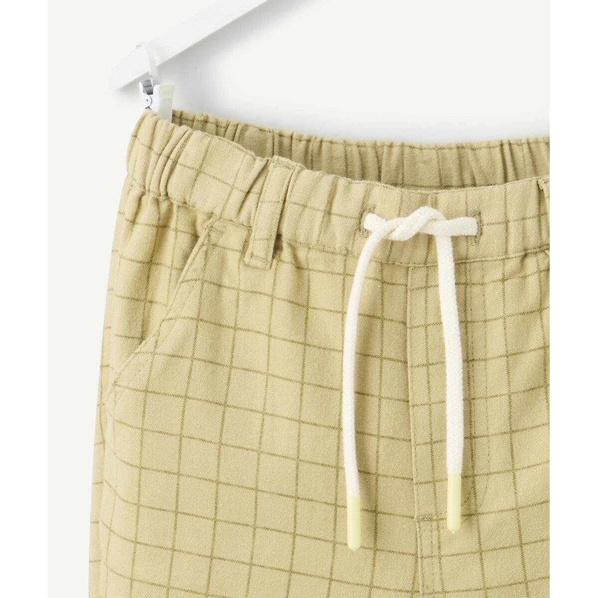 Pantaloni dritti, a quadri verde oliva, TAPE A L'OEIL