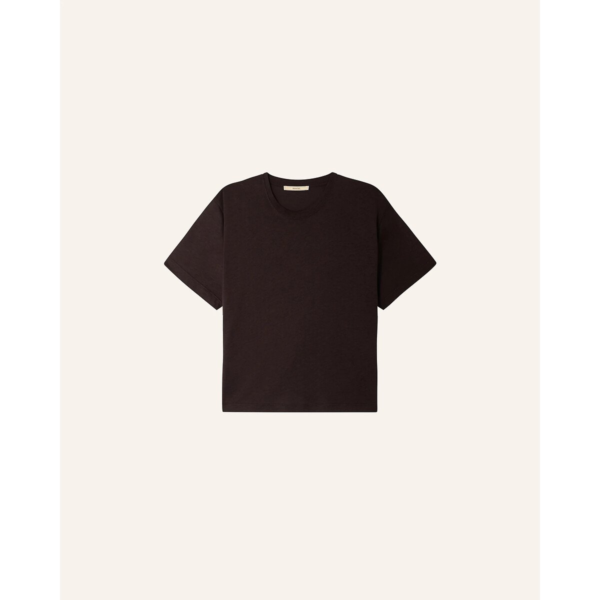 T-shirt col rond manches courtes, TOO marron, SESSUN