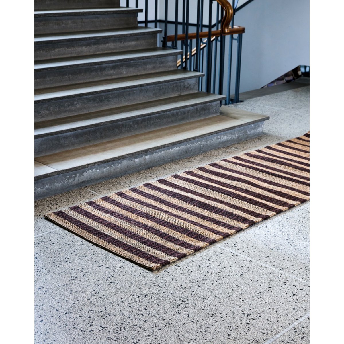 Tapis en jute Block 300x90 cm marron, nature, HOUSE DOCTOR