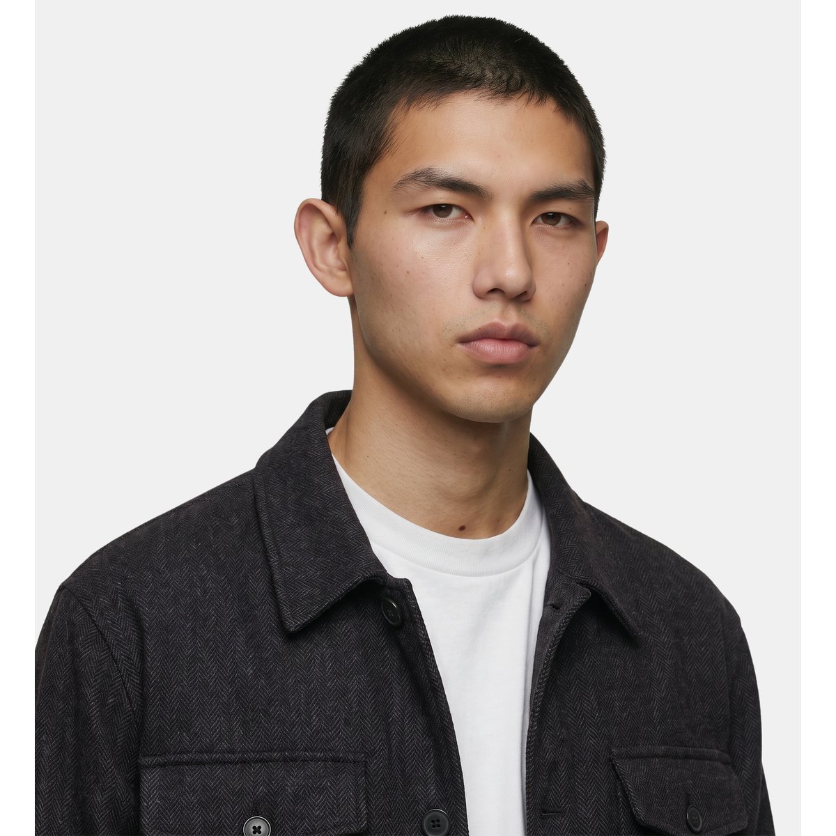 Blouson droit tunt réversible gris anthracite foncé, GALERIES LAFAYETTE