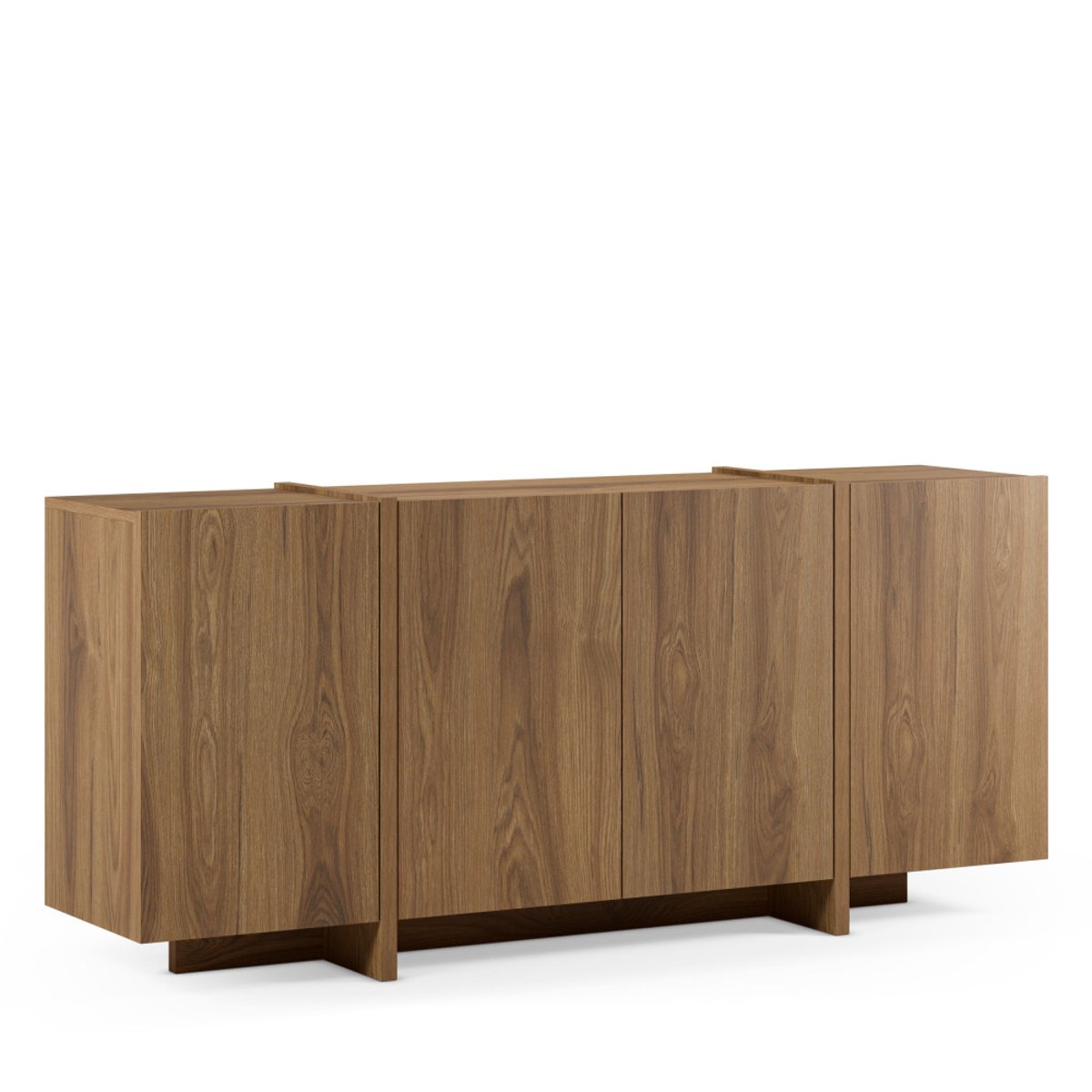 Buffet 4 portes en bois L180cm- NICOLE bois foncé, DRAWER
