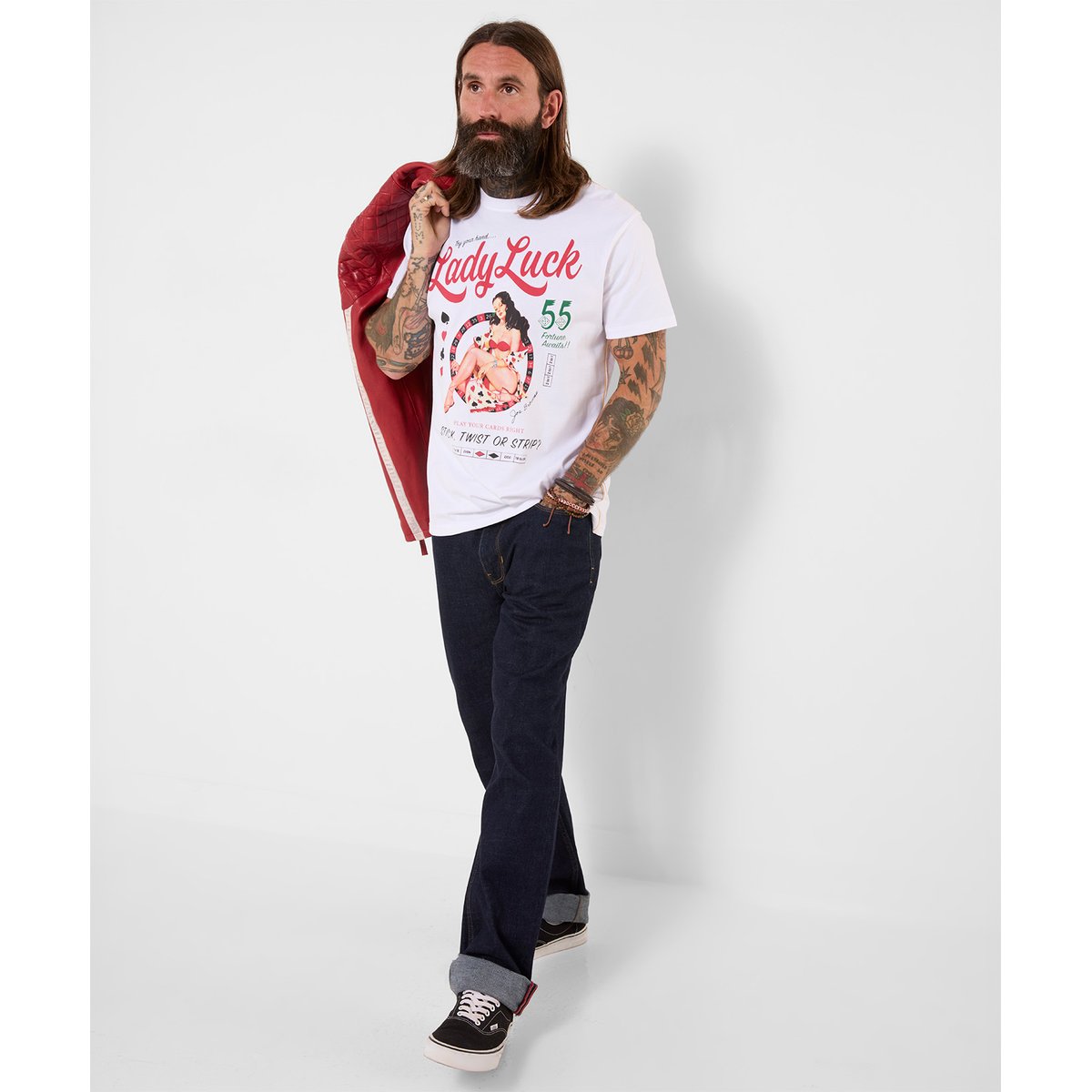 T-Shirt au Casino blanc, JOE BROWNS