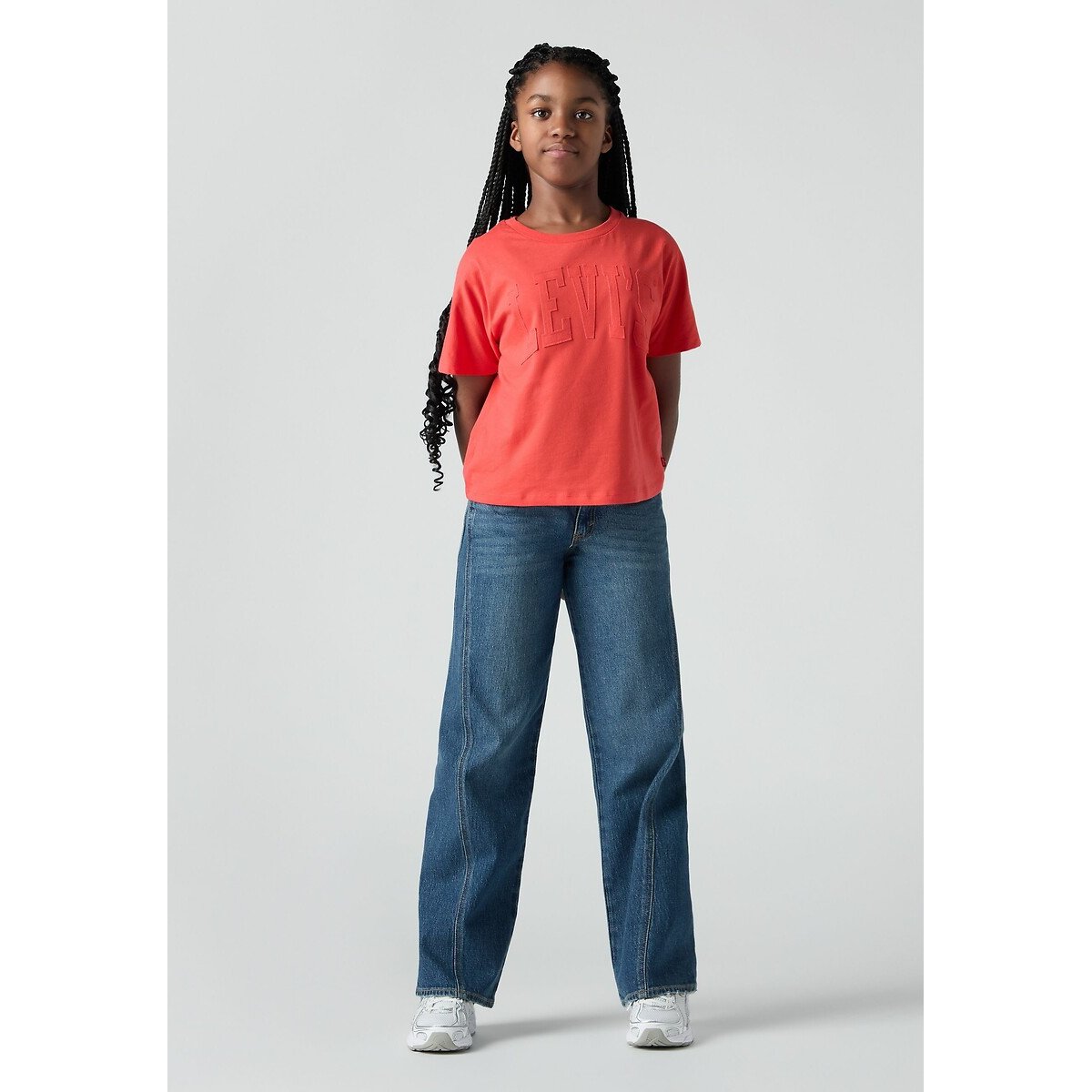 Weite Jeans mit Naht vorne in der Mitte des Beins blue washed, LEVI'S KIDS