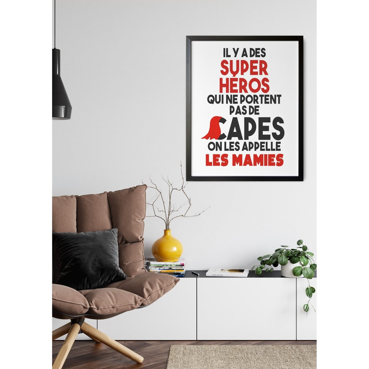Affiche 'Mamies Super Héros' blanc, L'AFFICHERIE