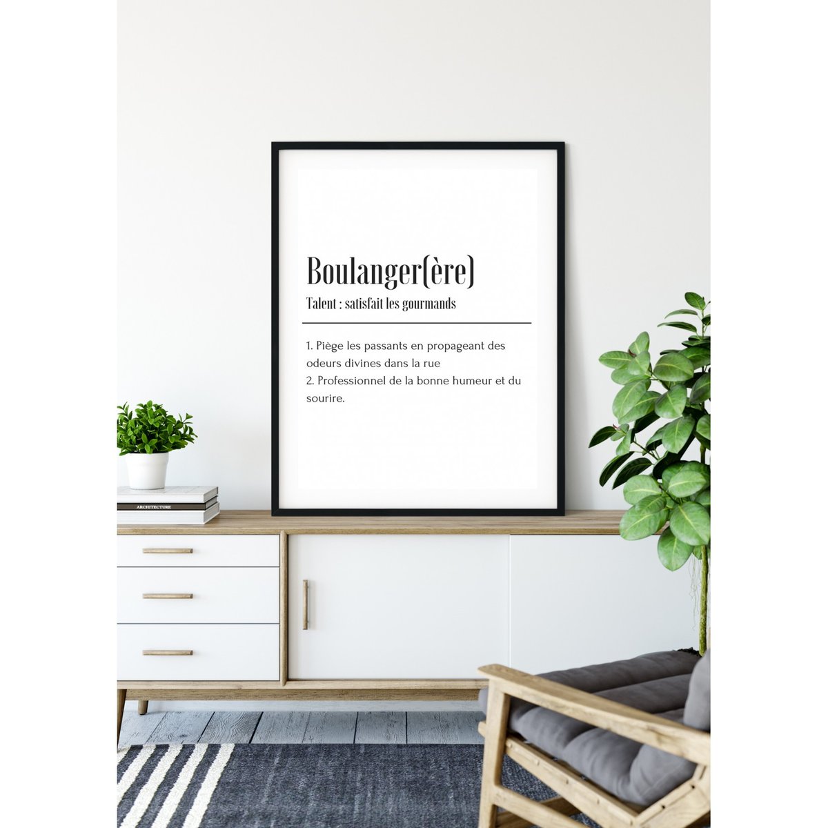 Affiche Définition Boulanger blanc, L'AFFICHERIE