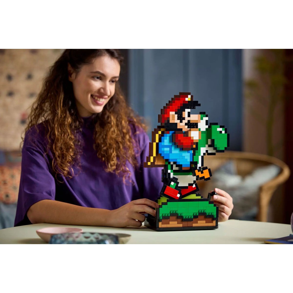 LEGO Super Mario - Set d'exposition Mario et Yoshi de Super Mario World - 71438 couleur unique, LEGO