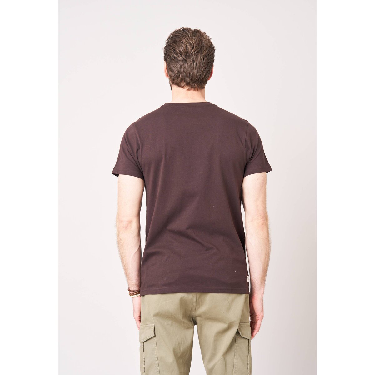 T-shirt regular homme en 100% coton jersey imprimé ours CHICBEAR walnut, DEELUXE