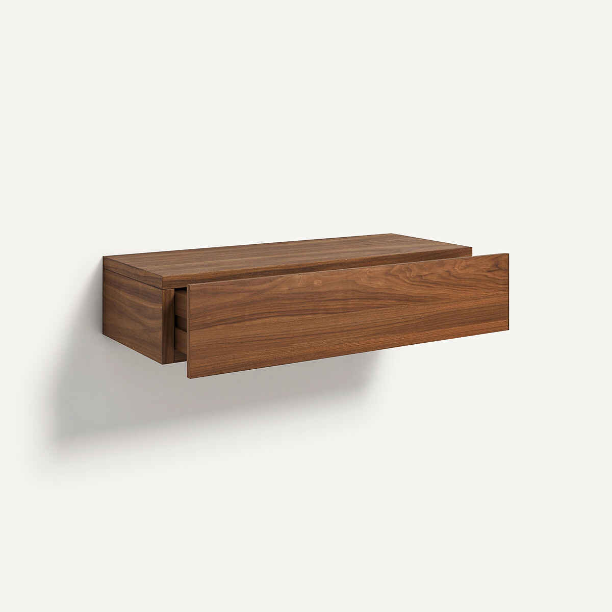 Vesper Solid Walnut 1-Drawer Floating Bedside Table walnut, AM.PM