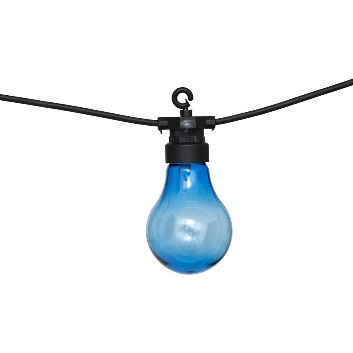 Guirlande extérieur LED solaire 10 ampoules couleur 5m bleu, ATMOSPHERA