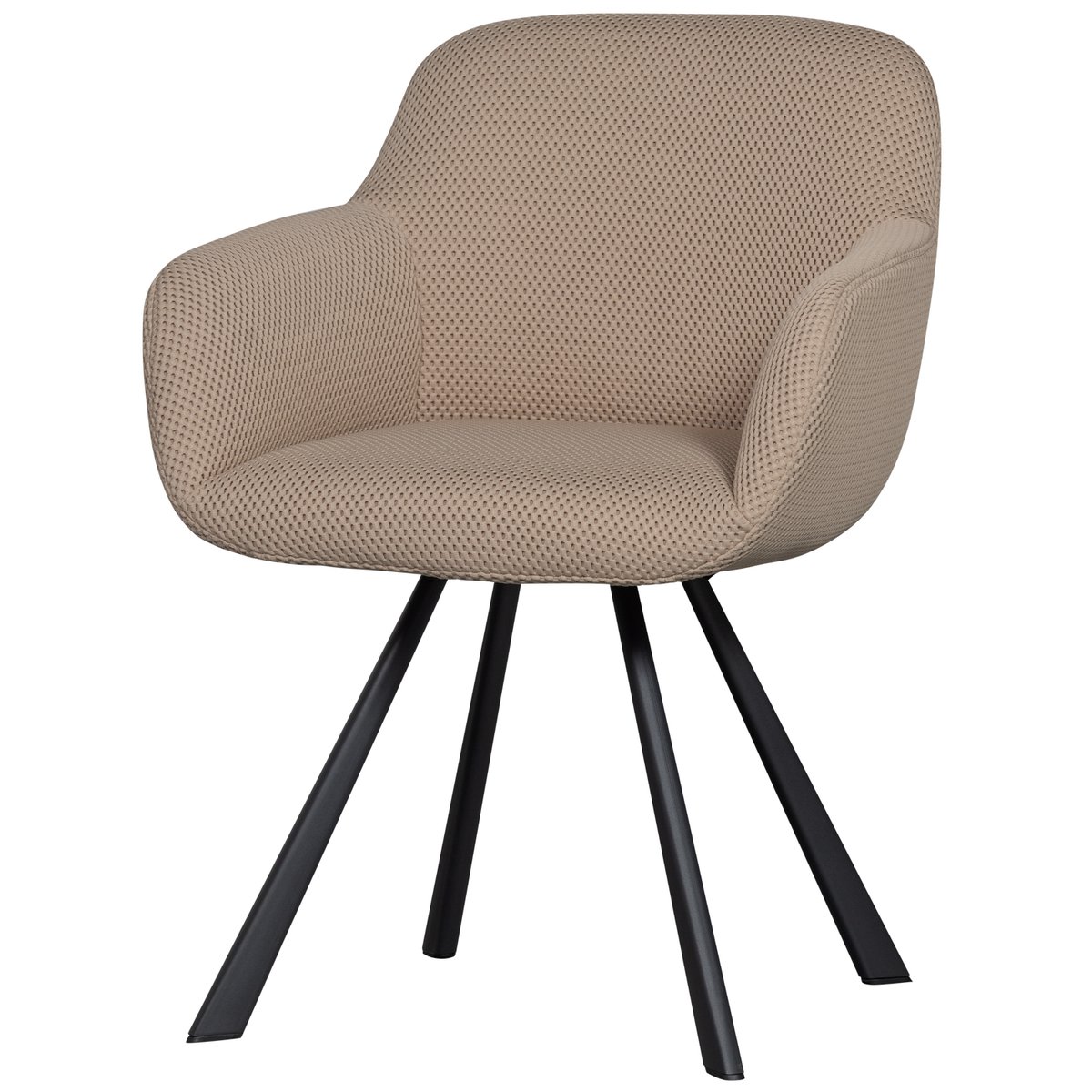 Chaise de table en tissu JUNO beige, WOOOD