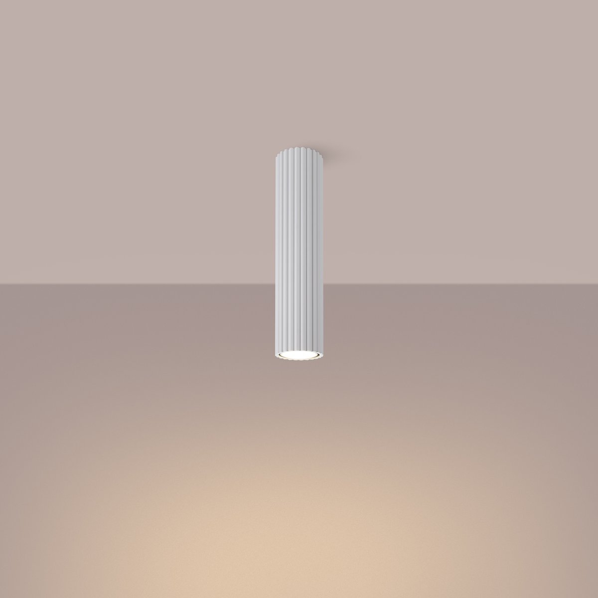 Plafonnier Aluminium Blanc GU10 1 Karbon 30 blanc, EDEN